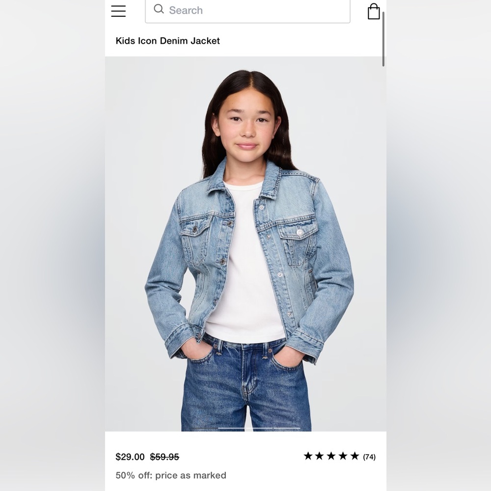 GAP kids Blue Denim Jacket